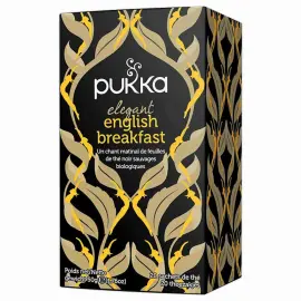 Boite de 20 sachets de thé noir Pukka elegant English breakfast bio photo du produit