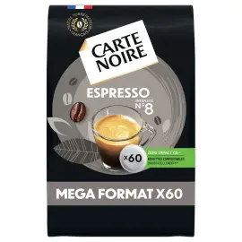 Sachet de 60 dosettes de café Carte Noire Expresso n° 8 photo du produit