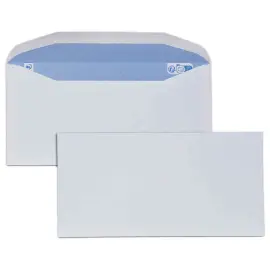 Boite de 1000 enveloppes MSPA blanches 114x229 80 g fermeture gommée photo du produit