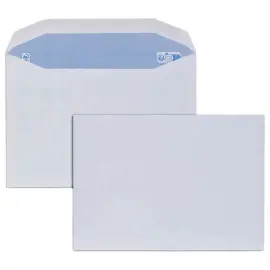 500 Enveloppes MSPA blanches 162x229 80 g fermeture gommée photo du produit