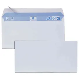 Boite de 500 enveloppes blanches 110x220 80 g bandesiliconée photo du produit
