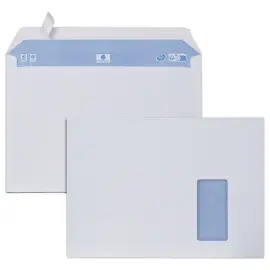 Boite de 250 enveloppes blanches 229x324 90g fen 50x100 fermeture bande siliconée photo du produit