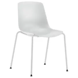 Chaise polypro blanche 4 pieds blanc photo du produit