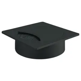 2 Obturateurs noir diam&egrave;tre 80 mm mont&eacute;s photo du produit