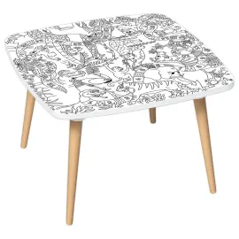 Table basse KIDS - 60 x 60 cm - D&eacute;cor jungle - PAPERFLOW photo du produit