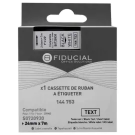 Ruban K7 pour titreuse DYMO S0720930 24mm blanc impression noire photo du produit