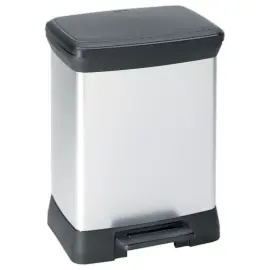 Poubelle Decobin rectangulaire 30l décor métal photo du produit