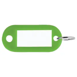 Sachet de 100 porte-clés avec étiquettes verts photo du produit