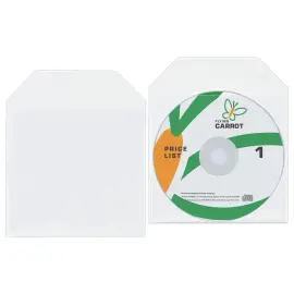 Sachet de 25 Pochettes CD/DVD biodégradables avec rabat photo du produit