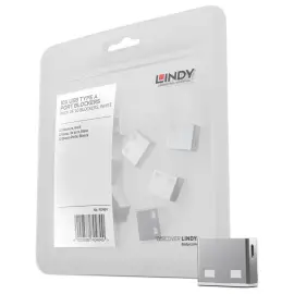 Bloqueurs de port USB Type A  sans clé - Blanc - LINDY photo du produit