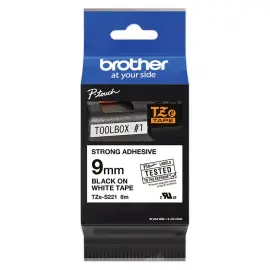 Brother ruban TZe-S221 cassette 9 mm noir / blanc photo du produit