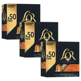 150 capsules de caf&eacute; L'OR Espresso Delizioso - Compatibles Nespresso photo du produit