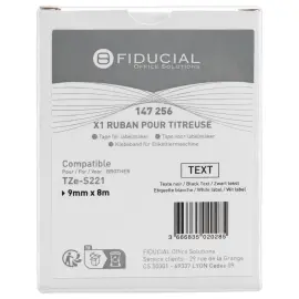 Ruban comp BROTHER TZE S221 cassette 9mm noir / blanc photo du produit