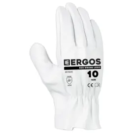12 Paires de Gants de manutention lourde 357001E NATUREL ERGOS - Taille 12 - RG photo du produit