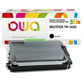 BROTHER TN-3600 - toner remanufactur&eacute; OWA - Noir photo du produit