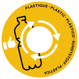 Couvercle de tri selectif jaune photo du produit