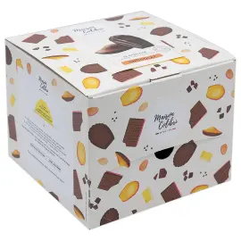 30 Madeleines chocolat avec coque chocolat noir - Maison colibri photo du produit