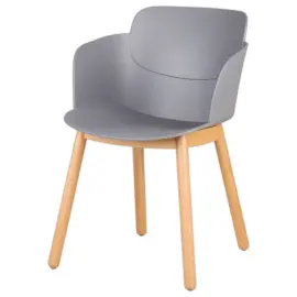 2 FAUTEUILS TULIPE GRIS MONT&Eacute;S photo du produit