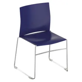 CHAISE POINT BLEU FONCE CHROME photo du produit