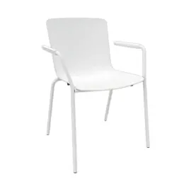 2 FAUTEUIL 4 PIEDS ACOT POLYPROPYLENE BLANC photo du produit