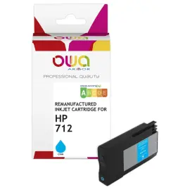 Cartouche jet d'encre compatible HP 712 Cyan photo du produit