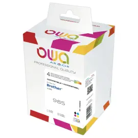 Pack 4 cartouches d'encre remanufactur&eacute;es OWA &eacute;quivalent brother LC985 photo du produit