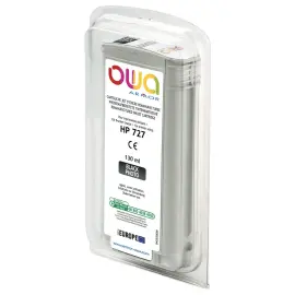 Cartouche B45550OW OWA pour traceurs comp HP 727 130 ml - Noir Photo photo du produit