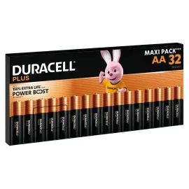 32 DURACELL PLUS  AA x32 Maxi Pack photo du produit