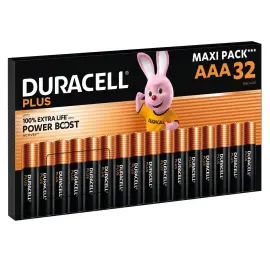 32 DURACELL PLUS AAA x32 Maxi Pack photo du produit