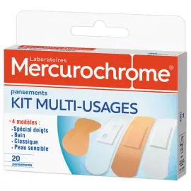 Pansements kit multi-usages x20 - Mercurochrome photo du produit
