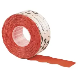6 Rouleaux de 1000 &eacute;tiquettes 22x16mm enlevables - Rouge photo du produit