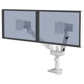 Bras porte-écran double Top Mount Compact Tallo - blanc photo du produit