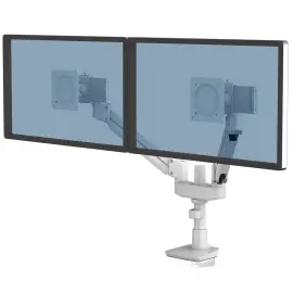 Bras porte-&eacute;cran double Top Mount Compact Tallo - blanc photo du produit
