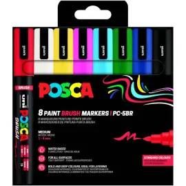 8 Pochette marqueurs peinture 5BR - Posca photo du produit