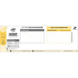 Recommand&eacute;s avec accus&eacute;s de r&eacute;ception - France photo du produit