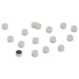 16 Aimants ronds - diamètre 9 mm - Blanc photo du produit