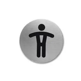 Plaque de porte ronde avec pictogramme - DURABLE - Toilettes hommes photo du produit
