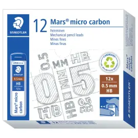 Mines portemine Mars micro carbon 250 - 0,5 mm - Staedtler photo du produit
