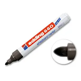 Marqueur effaçable à sec EDDING 660 - pointe ogive - Noir photo du produit