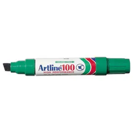 Marqueur permanent ARTLINE 100-Pointe biseautée 12 mm vert photo du produit