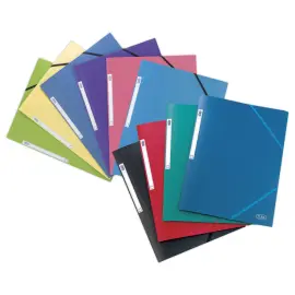 10 Chemises plastiques Memphis assortis - 3 rabats &agrave; &eacute;lastiques - Oxford photo du produit