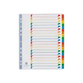 Intercalaires multicolores - Format pochette - 1 jeu de 20 intercalaires - FIDUCIAL photo du produit
