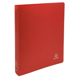 Classeur 4 anneaux semi-rigide - Dos 4 cm - Rouge - Exacompta photo du produit