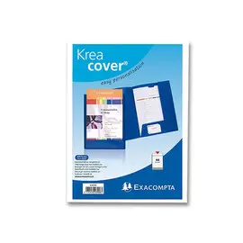10 Chemises personnalisables 2 rabats - Kreacover Exacompta - Blanc photo du produit