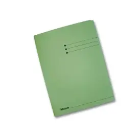 50 Chemises 3 rabats carton 300 g - Format folio vert - Esselte photo du produit
