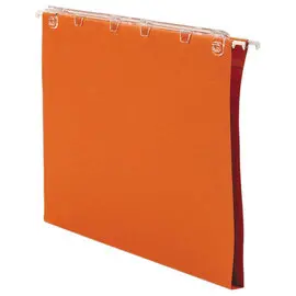 25 Dossiers suspendus pour tiroirs kraft recyclé - Fond 15 mm - Orange photo du produit