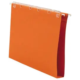 25 Dossiers suspendus pour tiroirs kraft recyclé - Fond 30 mm - Orange photo du produit