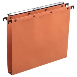 25 Dossiers suspendus tiroirs &agrave; pression ELBA - Fond 30 mm - Orange photo du produit