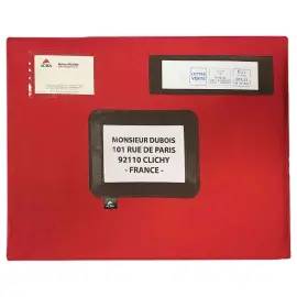 Pochette pour courrier 42*32 cm en nylon - Rouge - ALBA photo du produit