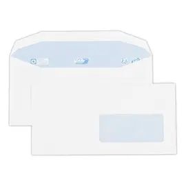 1000 enveloppes blanches 80g - 115x225mm pour mise sous pli à fenêtre - GPV photo du produit